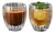 Imagen de Set de Vasos x2 Hudson de Doble Pared de Vidrio Rayado de 150 Ml
