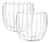 Set de Vasos x2 Hudson de Doble Pared de Vidrio Rayado de 150 Ml - Bazar Mundo