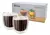 Pocillo Café Doble Pared 80ml Vidrio Hudson en Set x2 unidades,Cristal Rayado