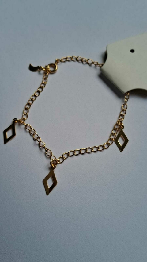 PULSEIRA LOSANGO - FOLHEADO A OURO
