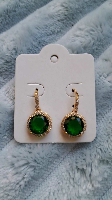 BRINCO PENDENTE - LUXO - FOLHEADO A OURO