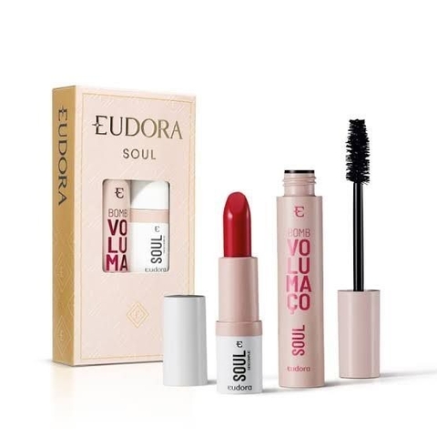 KIT PRESENTEÁVEL SOUL - BATOM E MÁSCARA PARA CÍLIOS