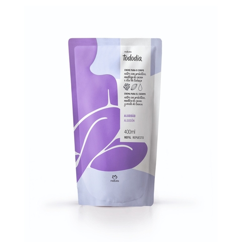 REFIL CREME DESODORANTE NUTRITIVO PARA O CORPO - 400 ML - ALGODÃO