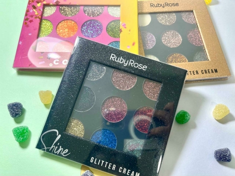 PALETA GLITTER CREAM SHINE NEGRA