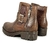 Borcego Bota Mujer Con Hebilla Cuero Vacuno Gravagna Marron