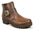 Borcego Bota Mujer Con Hebilla Cuero Vacuno Gravagna Marron - Afrodita Shoes