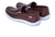 Zapatos De Hombre Mocasin De Cuero Con Elastico Liviano Marron - tienda online
