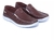 Zapatos De Hombre Mocasin De Cuero Con Elastico Liviano Marron en internet