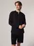CAMISA LINO CUELLO MAO NEGRO (03810320402) - comprar online
