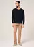 SWEATER CUELLO REDONDO RAGLAN ALGODON LINO NEGRO (04010721202)