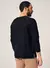 SWEATER CUELLO REDONDO RAGLAN ALGODON LINO NEGRO (04010721202) en internet