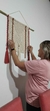 Tapiz tricolor con borlas - comprar online