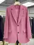 Blazer Elegante Com Botões e Lapela - comprar online