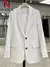 Blazer Elegante Com Botões e Lapela - loja online
