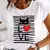 Camiseta Estampa Gato - comprar online