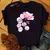 Camiseta Estampada Floral Aquarela