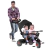 Triciclo Smart 2 Lugares com Haste Direcionável e Capota Retrátil - Bandeirante