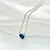 COLLAR DE PLATA CORAZON AZUL