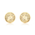 Brinco Semijoia Redondo com Detalhe em Flores com Zirconia