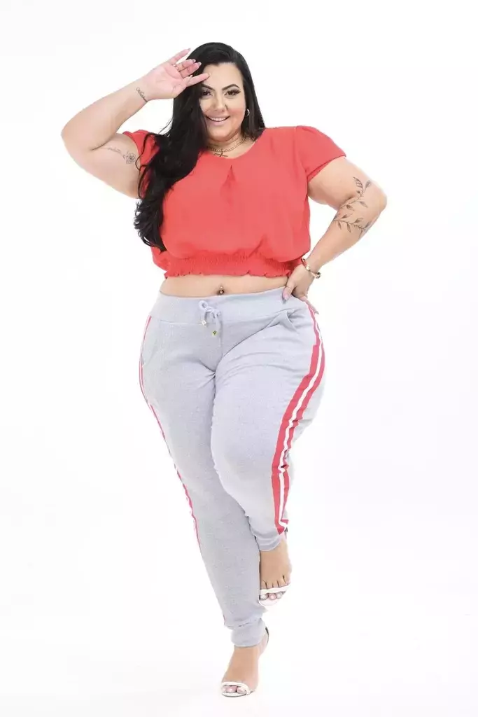 Ribana Com Listra Plus Size