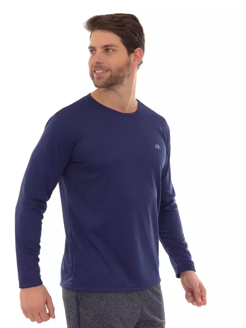 Camiseta Masculina Manga Longa Lisa