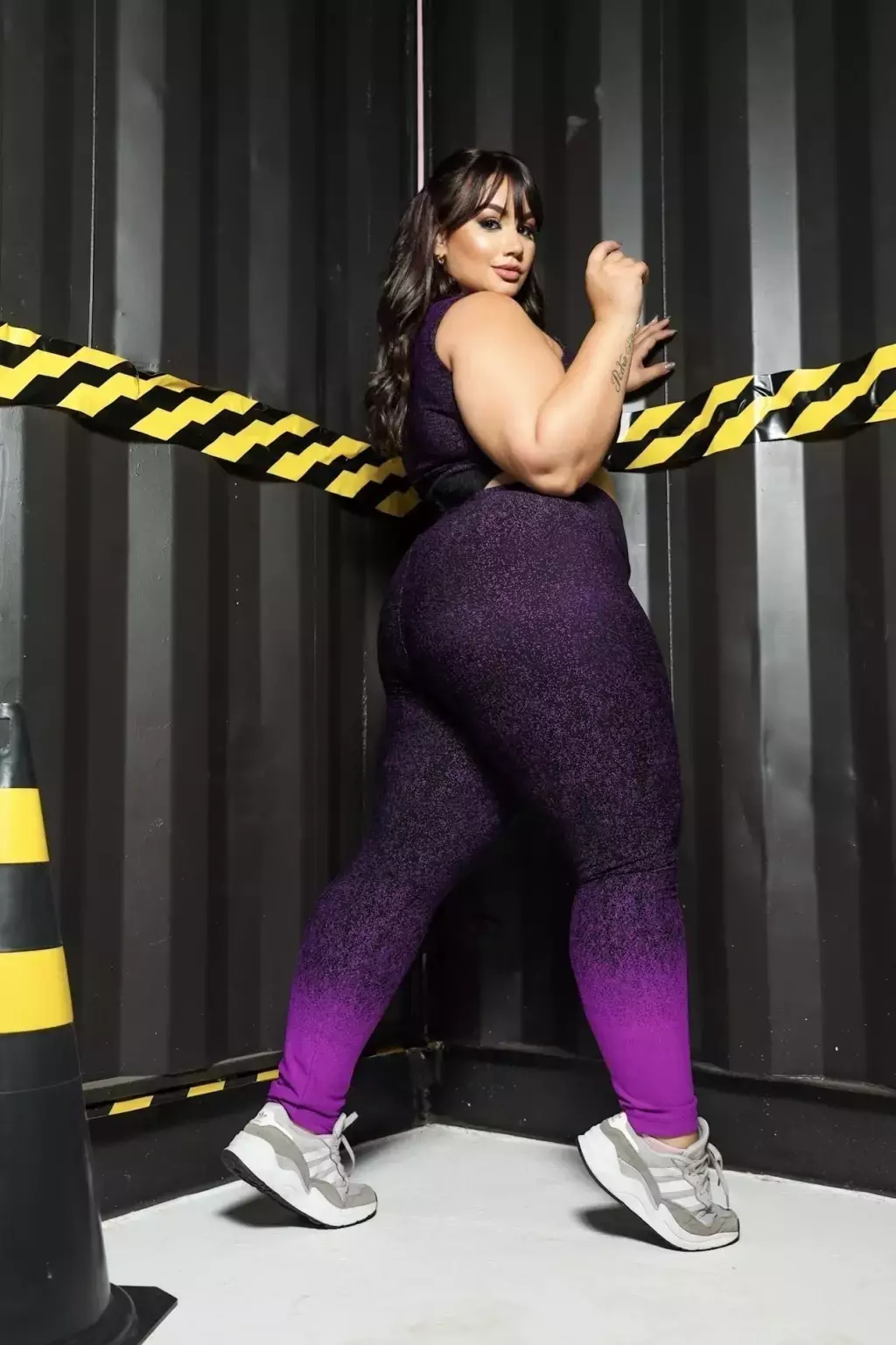 Conjunto Legging e Top Poliamida Degradê Plus