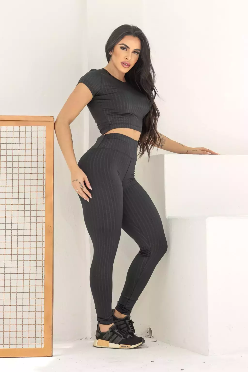Conjunto Legging e Cropd 3D Poliester