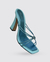 Tamanco Poliana Salto Flare Metalizado Azul - comprar online