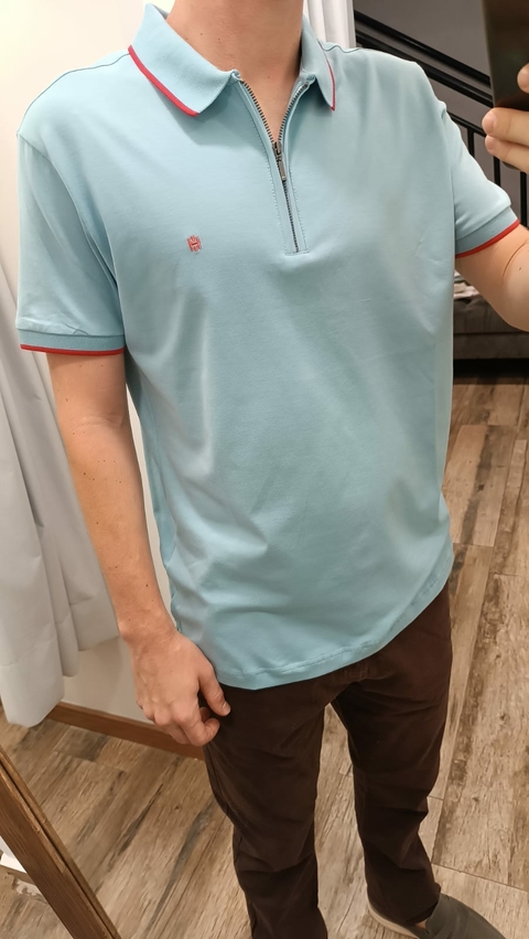 Polo Basica Slim Fit Azul céu Highstill