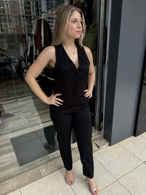 FEM Colete Alfaiataria Summer Preto FORMITZ