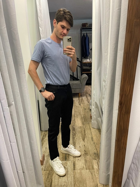 Calça Chino Endless Sarja Preta Rock&Soda