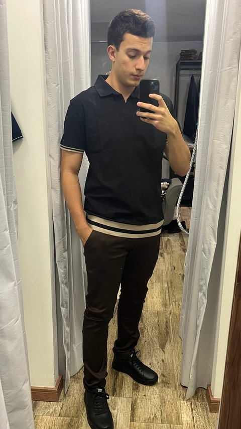 Polo MC Resort Jaquard Preto HighStil