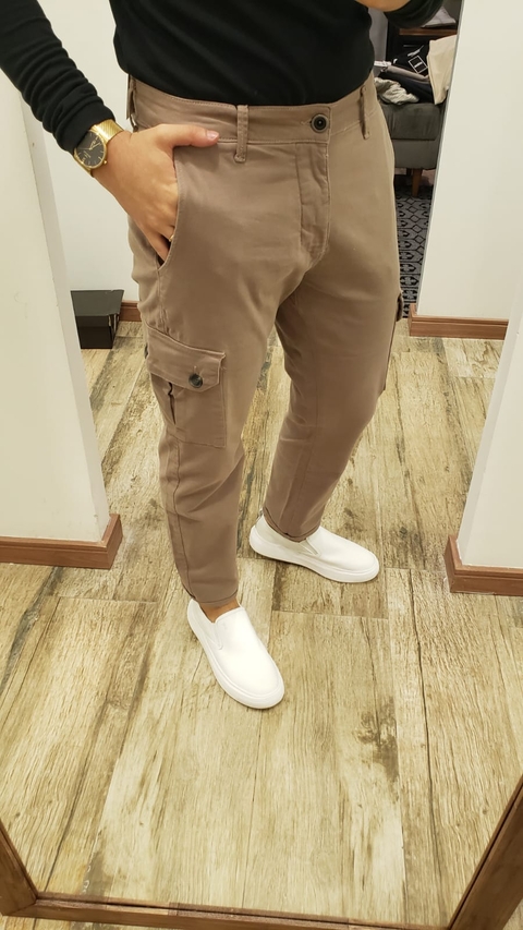 Calça Jogger Cargo Marrom Kraft - DIVERO