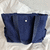 BOLSO -CARTERA - MARCAS - MUJER  - ARGENTINA - TOTEBAG - GRANDE - UNIVERSIDAD - DE TELA ALGODON - AZUL - CON CIERRE- 2025.
