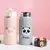 Garrafinha térmica infantil com canudo de silicone - Panda e ovelha