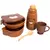 Kit de marmita com garrafa e bolsa - ursinho marrom - comprar online