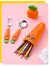 Conjunto de talheres infantil em inox - Rosa cenourinha - comprar online