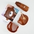 Kit de marmita com garrafa e bolsa - ursinho marrom