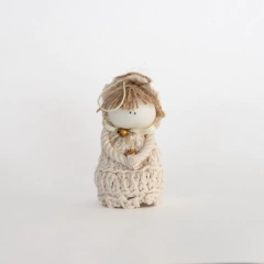 Angelito de crochet y lavanda