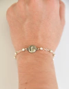 Pulsera decenario de plata nro 5 con centro