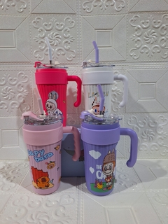 VASO QUENCHER RANURADO CAPIBARA Y LABUBU C/STICKERS - comprar online