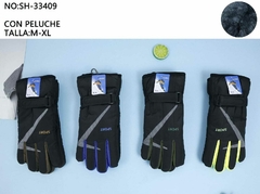 GUANTES IMPERMEABLE P/MOTO "SPORT" C/PIEL POR DENTRO