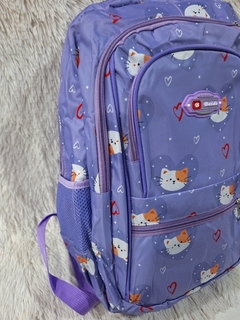 MOCHILA JUVENIL ESTAMPA GATITO - tienda online