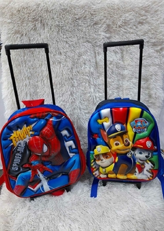 MOCHILA JARDÍN C/RUEDAS SPIDERMAN, KUROMI, SONIC ETC - tienda online