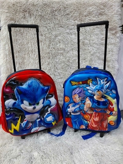 MOCHILA JARDÍN C/RUEDAS SPIDERMAN, KUROMI, SONIC ETC en internet