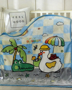 Imagen de MANTA- COLCHA BEBÉ DE PLUSH CON RELIEVE