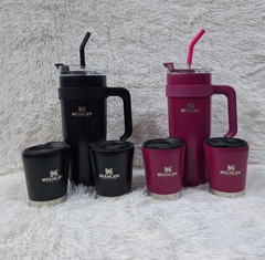 VASO QUENCHER SIMIL STANLEY + 2 VASOS C/TAPA