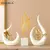 LuminousNordic: Estátua Cerâmica Decorativa com Iluminação para Sala de Estar - comprar online