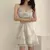 ChiffonElegance: Vestido Sem Costas com Suspensão e Estilo de Tinta Fresca - FeminnaShop