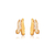 BR91888 - BRINCO 2 LISTRAS CRAVEJADA - FOLHEADO A OURO - comprar online